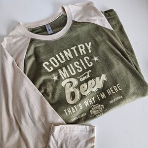 Country Music Beer Thats Why Im Here Raglan Sleeve Shirt Boots In The Park, XL